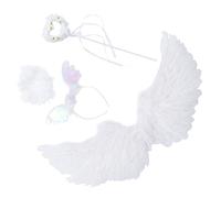 PLAFOPE Angel Costume Accessories Fairy Wings Girls Wing Prop Fairy Wand Cosplay Headband