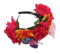 PLAFOPE Artificial Flower Headband for Theme Butterfly and Decorated Headpiece Floral Party Hair Bands for Women