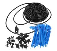 PLAFOPE Automatic Garden Drip Irrigation System Kit with 4-way Drip Stakes for Efficient Water Saving and Uniform Irrigation, Black Pvc and Pp Material Suitable for Patio and Indoor Plants