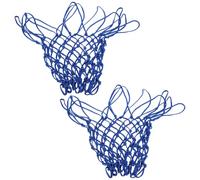 PLAFOPE Basketball Net Replacement and Heavy Duty 2pcs Blue Nylon for UV Resistant and Wear Resistant, Easy Installation, Prevents Ball Entanglement Outdoor Courts Professional Games