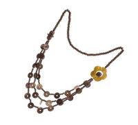 PLAFOPE Beads Neck Chain with Coconut Shell and Wooden Elements, Bohemia Style Necklace for Women, Ideal for Formal Events and Everyday Use