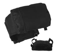 PLAFOPE Black 600d Oxford Rear Rack Pannier Bike Bag for Commuters | Stable Strap Attachment, Quick Release Setup, Organised Compartments, Retro Design, for Travel and E-bike Rides
