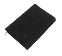 PLAFOPE Black Fabric Book Cover Sleeve with Pen Pouch Soft Cloth Sturdy Washable Protective Book Sleeve for School Textbooks and Notebooks Secure Fit and Students