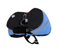 PLAFOPE Blue Dog Rucksack for Puppy and Dog with Oxford Cloth Material, Rear Mounted Leash Hook and Warning Safety Effect, for Travel and Hiking Outdoor Activities