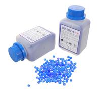 PLAFOPE Blue Indicating Silicone Desiccant Beads 500g X 2 Bottles Moisture Absorber Color-changing Silica Gel Reusable Dehumidifier Beads for Laboratory Electronics Storage