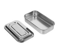PLAFOPE Box Stainless Steel Tools with Lid, Polished Finish and Easy to Clean Sterilization Plate for Procedures and Instruments