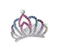 PLAFOPE Boys and Girls Crown Clip Crystal Tiara Headdress Girls Headband Festival Accessory Comb Made of Top-class Material
