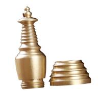 PLAFOPE Brass Sarira Stupa Pendant Openable Empty Bottle Buddhist Pagoda Charm Necklace Decorative Pendant for Buddhism Jewelry