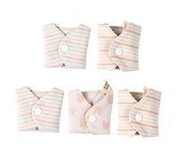 PLAFOPE Breathable Sanitary Pads 5pcs Reusable Organic Cotton for Women Menstrual Period Panty Liner Washable Sanitary Towels Random Style