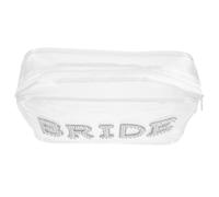 PLAFOPE Bride Makeup Bag Makeup Bag with Smooth Zipper Portable Design for Women Travel Essentials Toiletries Daily Life Use