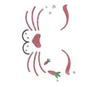 PLAFOPE Bunny Face Stickers Temporary Decal Glitter Crystal Jewels Easter Animal Face Makeup for Party Cosplay Stage Favor Decoration