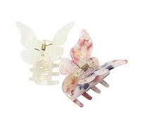PLAFOPE Butterfly Hair Clip Set 2pcs Strong Jaw Clips for Women Hair Accessories Trendy Design for Beauty Routine Cooking