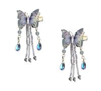 PLAFOPE Butterfly Hair Clips Girls Crystal Tassel Hairpin Butterfly Wings Hair Accessory for Women