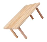 PLAFOPE Cage Natural Wood Material Hamster Platform, with Legs Wooden for Small Pets Ventilated Activity Area Compact 9.8x5.5x4.7in Stand Suitable for Hamster and Small Pet Enclosure