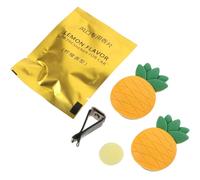 PLAFOPE Car Air Vent Clips 2pcs Pineapple 3d Food Simulation Essential Oil Diffuser Vehicle Aroma Clip for Interior Decoration Summer Car Accessories