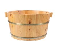 PLAFOPE Carbonized Wooden Children's Foot Bath Bucket Spa Foot Bath Tub Spa Deep Bucket