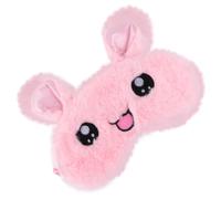 PLAFOPE Cartoon Rabbit Plush Sleep Eye Mask for Sleeping and Naps Flexible and No Pressure on Eyes Soft Pink Night Blindfold for Comfortable Rest