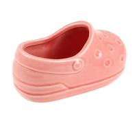 PLAFOPE Ceramic Hamster Food Bowl for Small Animals with Wear Resistant and Smooth Surface, Cute Shaped Pink Feeding Dish for Household Hamster and Guinea Pig Use