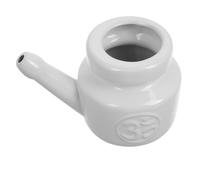 PLAFOPE Ceramic Nasal Rinse Bottle 350ml for Gentle and Safe Sinus Irrigation, Nonirritating Cleaning Experience with Elegant White Ceramic Material, for Yoga and Seasonal Changes