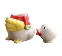 PLAFOPE Ceramic Vinegar Dispenser Bottle with Adorable Cartoon Animal Shape, Multi-functional Use and Good Seal, Hand-painted Design with Vibrant Colors, for Kitchen Dining and Cooking