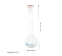 PLAFOPE Chemistry Laboratory Volumetric Flask High Neck Accurate Liquid Sampling Bottle for Chemistry Biology Medical Research Portable Scientific Measuring Vessel