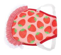 PLAFOPE Chicken Saddle for Hens, Hen Apron Chicken Vest, Polyester Red, Adjustable Poultry Back Protector with Cute Patterns and Bottom Frill Design, Protects Plumes and Body
