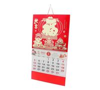 PLAFOPE Chinese Snake Year Wall Calendar Hanging Decorative Monthly Planner with Global Holidays Traditional Chinese Year Festival Decoration for Home Office