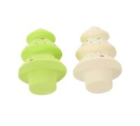 PLAFOPE Christmas Tree Makeup Sponge Glittery Star Ball Foundation Applicator Expands When Wet for Even Concealer Powder Application Skin-friendly Soft Cosmetic Blenders Festive Beauty
