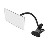 PLAFOPE Clip-on Computer Desk Rear View Mirror with Frame Adjustable Convex Cubicle Mirror for Office Safety to See behind You in Open Workspaces