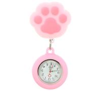 PLAFOPE Clip-On Nurse Watch with Retractable Cord, Cat Paw Hanging Fob for Veterinary Nurses and Students, Practical Pocket Watch