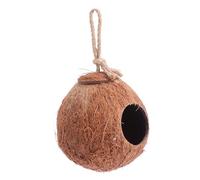 PLAFOPE Coconut House Bird Nest Hanging Bird Feeder Creative Hollow Coconut Shell Natural Design for Garden Decoration and Patio Suitable for Small Pets and Sparrows