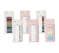 PLAFOPE Colored Self-adhesive Note Page Markers Reusable Sticky Tabs for Reading Journaling Book Annotation Vintage Style for Students and Teachers