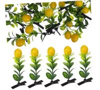 PLAFOPE Coloured Lemon Hair Clips 30pcs Mini Hair Clips for Girls Plastic Zinc Alloy
