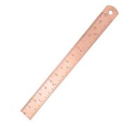 PLAFOPE Copper Measuring Ruler Thick Portable Geometry Tool for Architects Students Artists Office Supply Precision Engraved Scale for Drawing Design