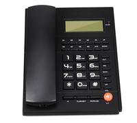 PLAFOPE Corded Landline Phone for Business and Hotel Use with Caller Display, Adjustable Volume, Reliable Performance, Abs Material, Classic Black Desktop Telephone for Seniors