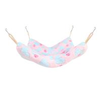 PLAFOPE Cozy Plush Hanging Hammock Bed for Guinea Pigs and Hamsters, Warm and Comfortable Small Pet, Easy to Install Soft Plush Material in Pink