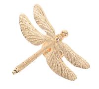 PLAFOPE Creative Alloy Dragonfly Cabinet Knob in Golden Colour, Modern Style Small Drawer Handle with No Sharp Edges, Lightweight Practical Furniture Pull for Wardrobe and Cabinet