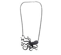PLAFOPE Creative Octopus Necklace with Delicate Clavicle Chain, Vintage Fashion Pendant Made of Plastic and Resin, Fine Workmanship for Graduation and Party Wear
