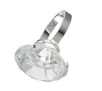 PLAFOPE Crystal Diamond Ring Desktop Ornament 80mm Figurine Decorative Craft for Home Office Table Decoration Jewelry Display