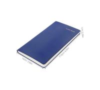 PLAFOPE Daily Budget Book Blue PU Cover Practical Household Budget Planner Notebook for Monthly Expense Tracking Financial Independence and Cash Management Organizer