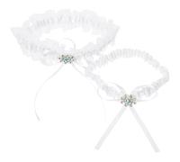 PLAFOPE Delicate Bridal Lace Garters for Bride Wedding Day Accessory Elastic Comfortable Leg Rings for Bride