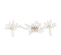 PLAFOPE Diamond Hair Comb Set Bridal Hair Accessory for Wedding Grooms Proms for Bride