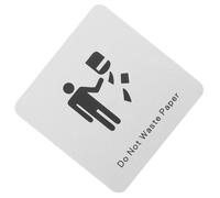 PLAFOPE Do Not Waste Paper Sign Bathroom Restroom Indoor Alert Sign with Adhesive Backing for Wall Mounting Easy Installation Conservation Reminder Plate for Home School Office Public