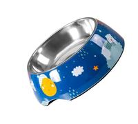 PLAFOPE Dog Bowl Easy to Clean Wear-resistant Stainless Large Capacity Puppy Feeding Bowl for Slow Eating Pets