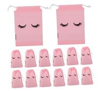 PLAFOPE Drawstring Cosmetic Bags 50pcs, Small Pink Makeup Pouch 13x18cm, Eyelash Aftercare Storage Organizer for Travel and Toiletry Use, Portable Beauty Case for Women and Girls
