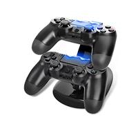 PLAFOPE Dual Charging Stand for Controller LED Indicator Fast USB Charger Dock for Pro/Slim Controller Stores and Charges Black