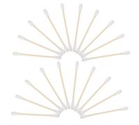 PLAFOPE Dual-ended Cotton Swabs Portable White Cotton Tips with Wooden Sticks 100 Pcs for Makeup Removal and Electronics Cleaning for Ear and Care