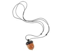 PLAFOPE Ebony Wood Acorn Pendant Necklace Durable Travel Pill Case Stylish Gawu Box Long Necklace Unique Handmade Charm for DIY Keychain Jewelry Making Christmas Ornament Gift