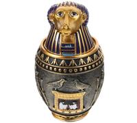 PLAFOPE Egypt Style Pet Ash Storage Jar Resin Cremains Storage Bottle with Smooth Lines and Bright Appearance for Storing Pet Bone Ash and Lasting Memory