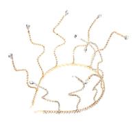 PLAFOPE Elegant Bridal Wedding Rhinestone Headband Accessory in Golden Metal with Classic Design, for Engagements and Weddings as A Stunning Hair Decoration for Women